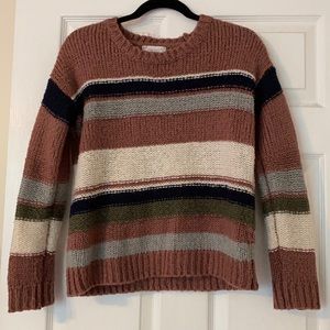 Medium Dusty Pink Striped Sweater